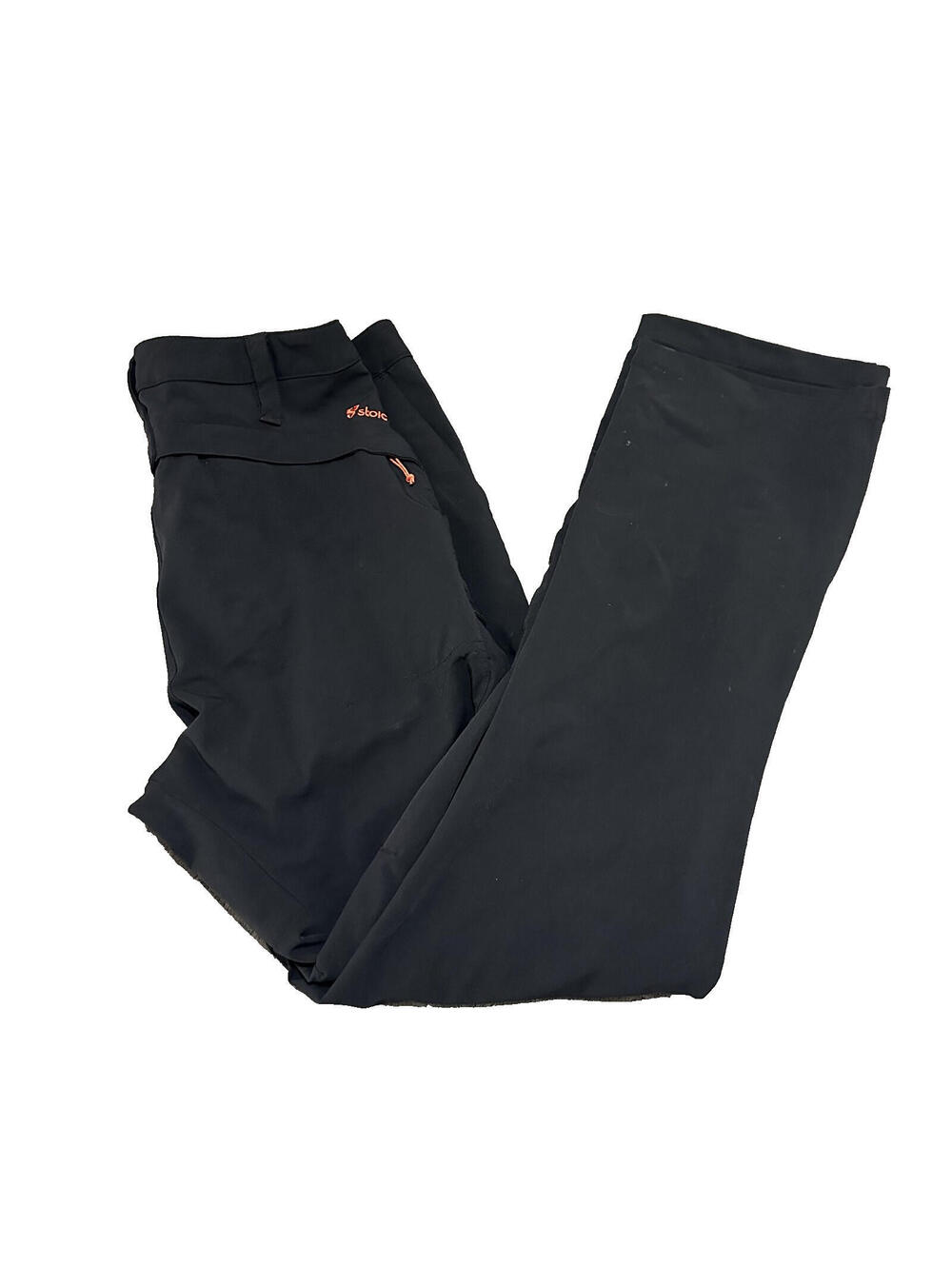 Stoic Hiking Pants Men L Large Black Zip Pocket Straight Leg Camping Outdoor